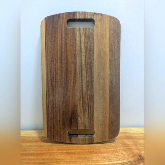 Uncommon James Walnut‎ Wood Charcuterie Board With Handles - Picture 2 of 2